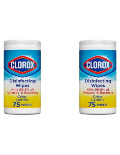Toallitas Desinfectantes Clorox Limón 75 Unidades Paquete de 2