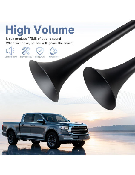 Claxon de Aire Doble FARBIN FB-J29 178dB para Vehículos 12V