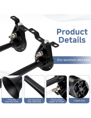 Claxon de Aire Doble FARBIN FB-J29 178dB para Vehículos 12V