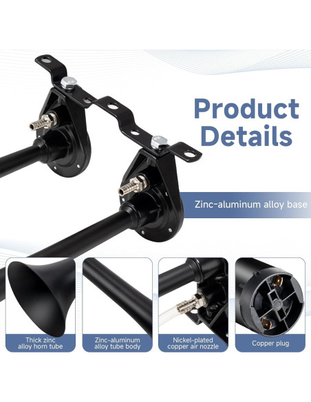 Claxon de Aire Doble FARBIN FB-J29 178dB para Vehículos 12V