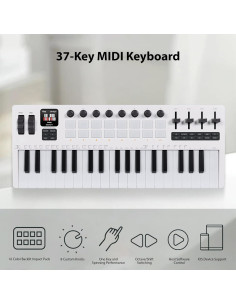 Controlador MIDI 37 Teclas Btuty con Almohadillas RGB y Faders 2