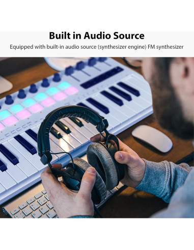 Controlador MIDI 37 Teclas Btuty con Almohadillas RGB y Faders