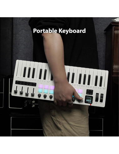 Controlador MIDI 37 Teclas Btuty con Almohadillas RGB y Faders