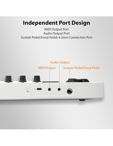 Controlador MIDI 37 Teclas Btuty con Almohadillas RGB y Faders