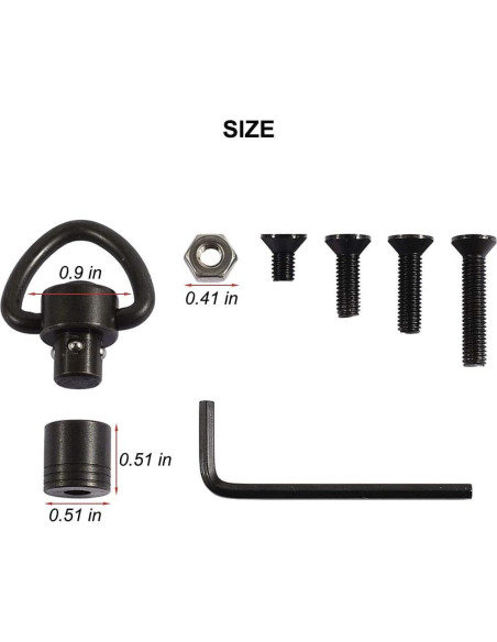 Kit Adaptador Bucle 1" JIALITTE con Swivels y Tornillos