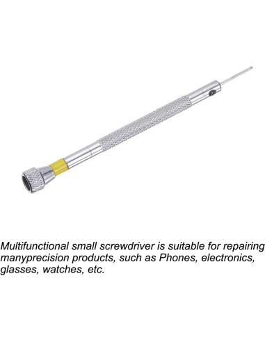 Destornillador de Precisión uxcell 0.8mm Cabeza Plana Amarillo