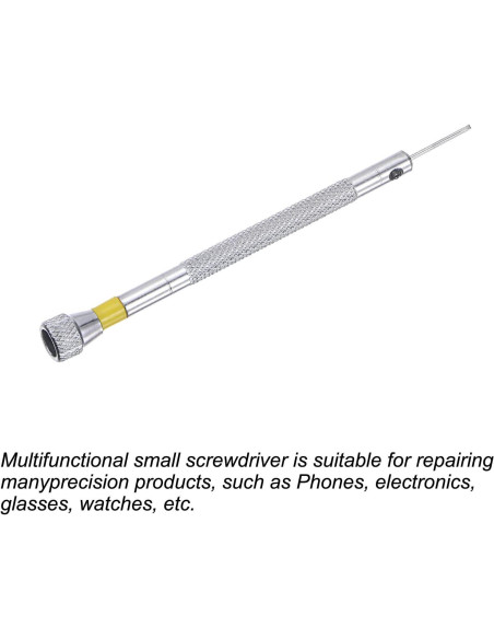 Destornillador de Precisión uxcell 0.8mm Cabeza Plana Amarillo