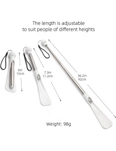 Cuerno de Zapato Telescópico Fanwer 17.78-83.82 cm Blanco 2