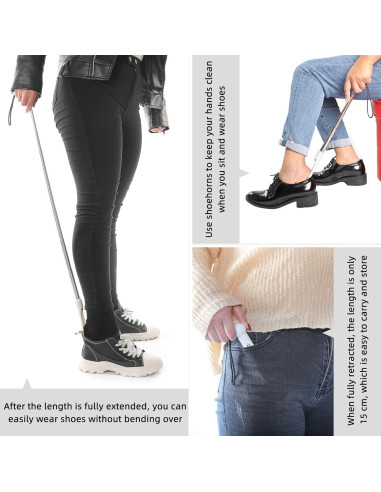 Cuerno de Zapato Telescópico Fanwer 17.78-83.82 cm Blanco