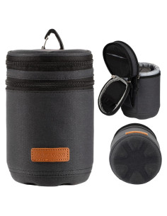 Funda Dura TARION para Lentes de Cámara Mediana Negra