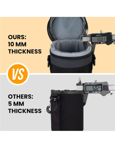 Funda Dura TARION para Lentes de Cámara Mediana Negra