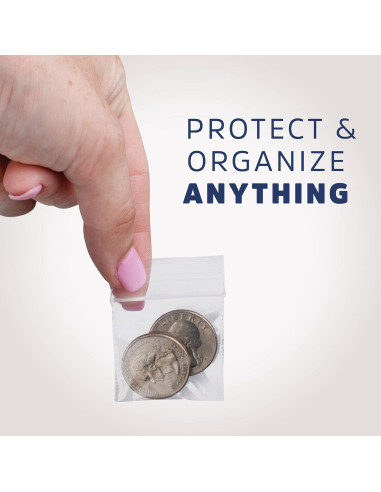 Bolsas de Plástico Transparentes GPI 3.81x3.81 cm 1000 Unidades