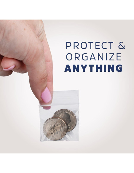 Bolsas de Plástico Transparentes GPI 3.81x3.81 cm 1000 Unidades