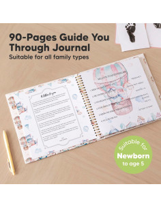 Libro de Memorias del Bebé KeaBabies 90 Páginas Tapa Dura 2