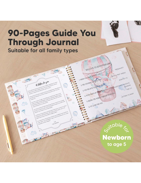 Libro de Memorias del Bebé KeaBabies 90 Páginas Tapa Dura