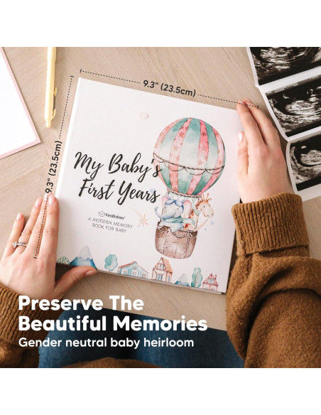 Libro de Memorias del Bebé KeaBabies 90 Páginas Tapa Dura