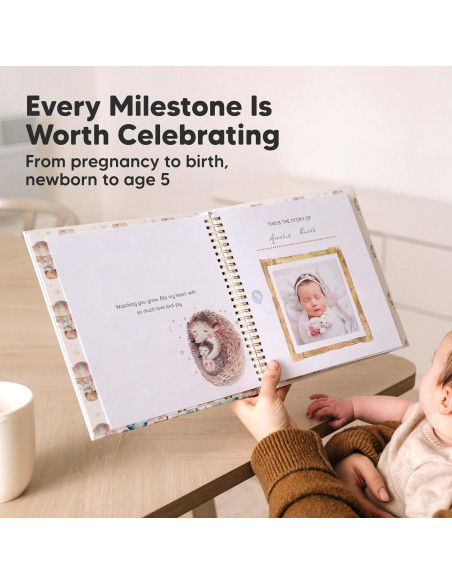 Libro de Memorias del Bebé KeaBabies 90 Páginas Tapa Dura