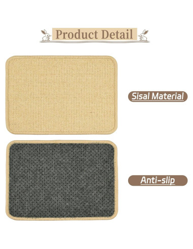 Alfombrilla de Rascado para Conejos Aifong 40.6x30.5cm 2 Pcs