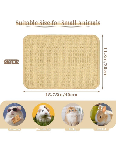 Alfombrilla de Rascado para Conejos Aifong 40.6x30.5cm 2 Pcs
