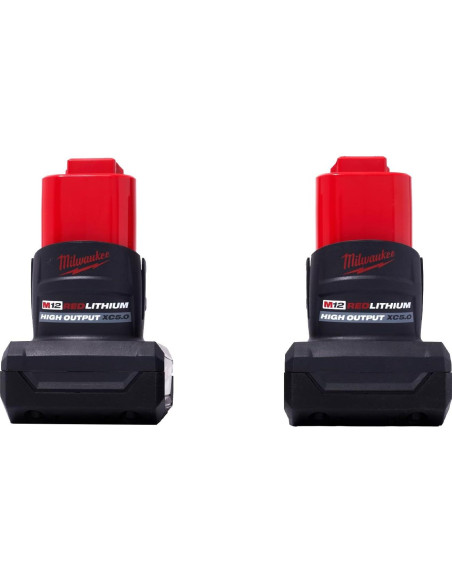 Baterías Milwaukee M12 12V Ión Litio 5.0 Ah 2-Pack