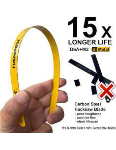 Sierra de arco Hanpex 30.48 cm bi-metal 24 TPI para metal 2