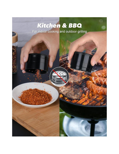 Molino de Especias Manual Awanso 2" Zinc Negro Duradero