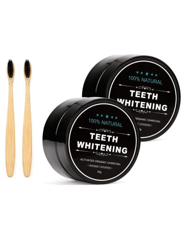 Juego de Cuidado Oral WUBLSYAN - Polvo Blanqueador + Cepillo