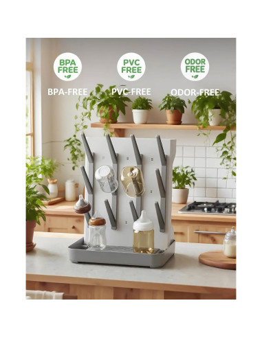 Soporte Secado Biberones Ariseno Azul - Organizador Antideslizante