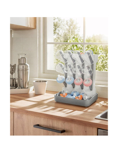 Soporte Secado Biberones Ariseno Azul - Organizador Antideslizante