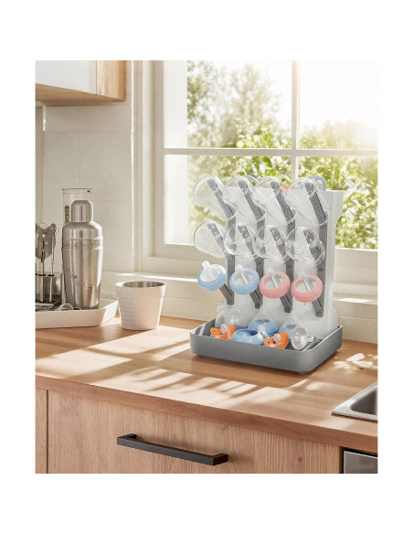 Soporte Secado Biberones Ariseno Azul - Organizador Antideslizante