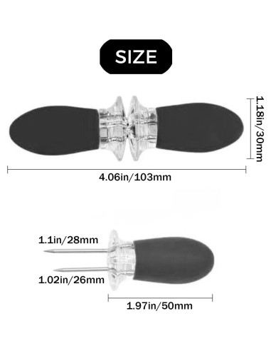 Juego de 10 Sujetadores para Mazorcas de Maíz CCDANSIYUCR - Acero Inoxidable y Silicona