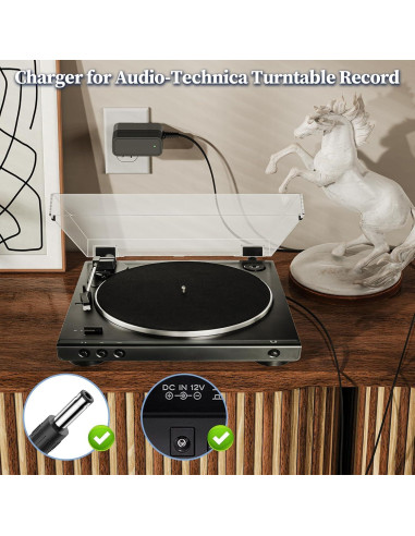 Cargador Reemplazo 12V JATERSERN para Tocadiscos Audio Technica