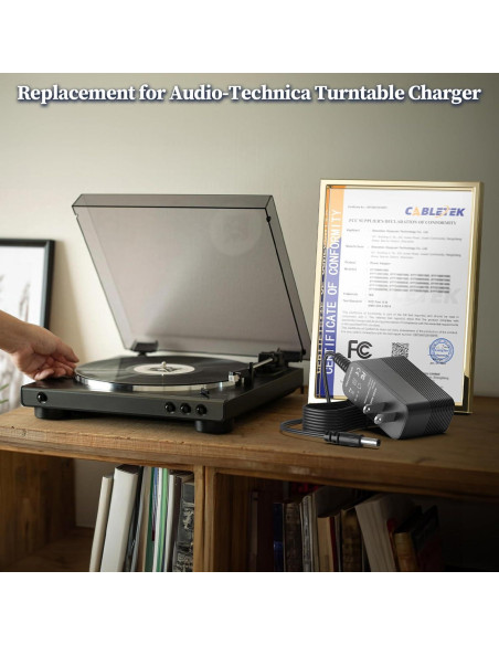 Cargador Reemplazo 12V JATERSERN para Tocadiscos Audio Technica
