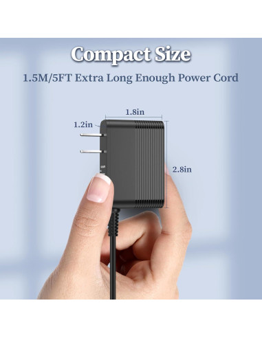 Cargador Reemplazo 12V JATERSERN para Tocadiscos Audio Technica