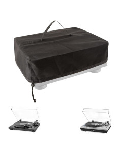 Cubierta de Polvo para Tocadiscos SEJGGKQ 45.72x38.1cm Negra