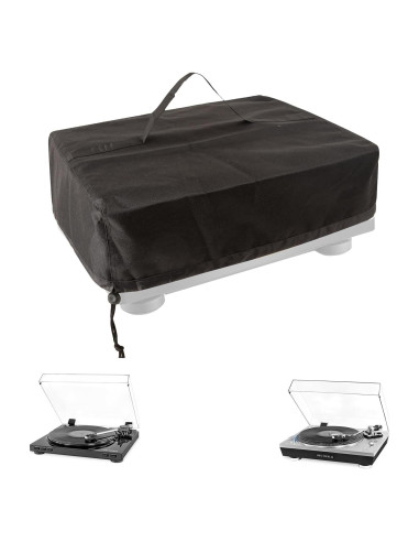 Cubierta de Polvo para Tocadiscos SEJGGKQ 45.72x38.1cm Negra