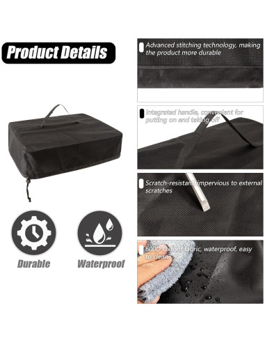 Cubierta de Polvo para Tocadiscos SEJGGKQ 45.72x38.1cm Negra