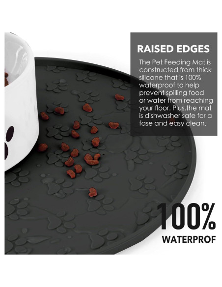 Alfombrilla de Silicona para Comida de Mascotas Joyinjojo 27.7 cm