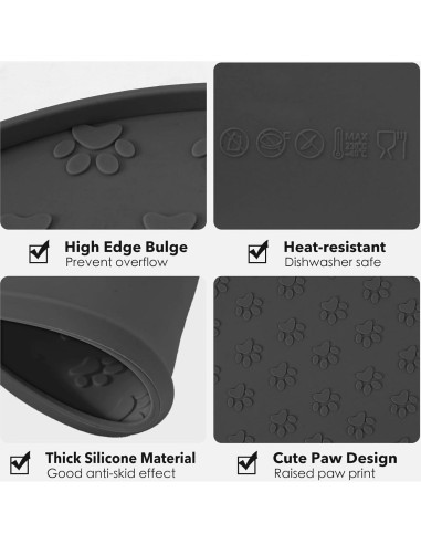 Alfombrilla de Silicona para Comida de Mascotas Joyinjojo 27.7 cm