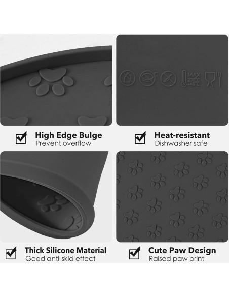 Alfombrilla de Silicona para Comida de Mascotas Joyinjojo 27.7 cm