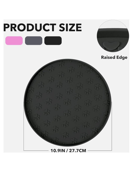 Alfombrilla de Silicona para Comida de Mascotas Joyinjojo 27.7 cm