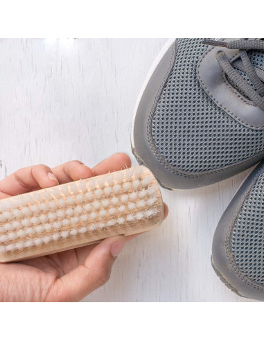 Cepillo Limpiador de Zapatillas Klenblu Doble Cara Madera Nylon