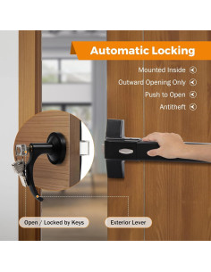 Barra de Pánico BEAMNOVA con Alarma para Puertas 70-104 cm 2