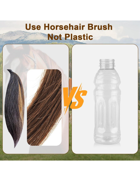 Cepillo de Zapatos Profesional Lyssra 100% Pelo de Caballo