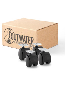 Caster Doble Rueda Outwater Nylon 6 2" Paquete de 4