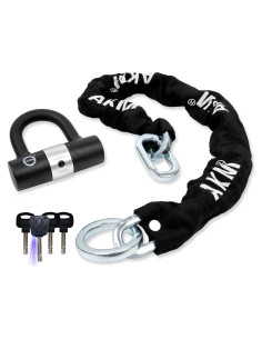 Candado Antirrobo AKM con Cadena de 90cm y 10mm de Grosor