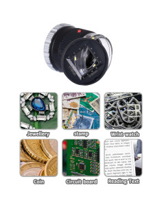 Lupa JARLINK 30X con Luz LED Ajustable para Joyería 2