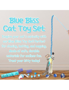 Juego de 24 Piezas de Juguetes para Gatos Foilswirl - Interactivos 2