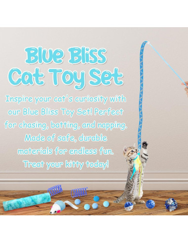 Juego de 24 Piezas de Juguetes para Gatos Foilswirl - Interactivos