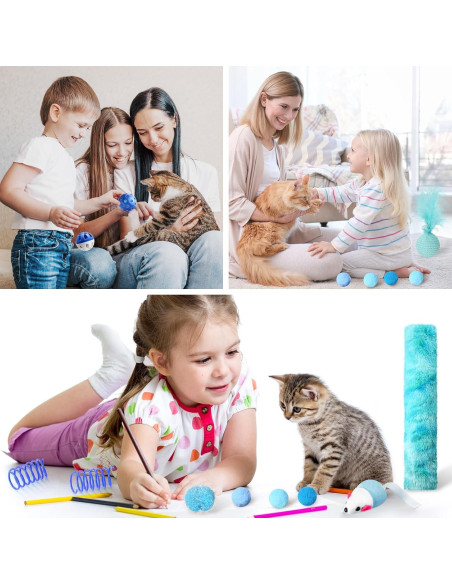Juego de 24 Piezas de Juguetes para Gatos Foilswirl - Interactivos
